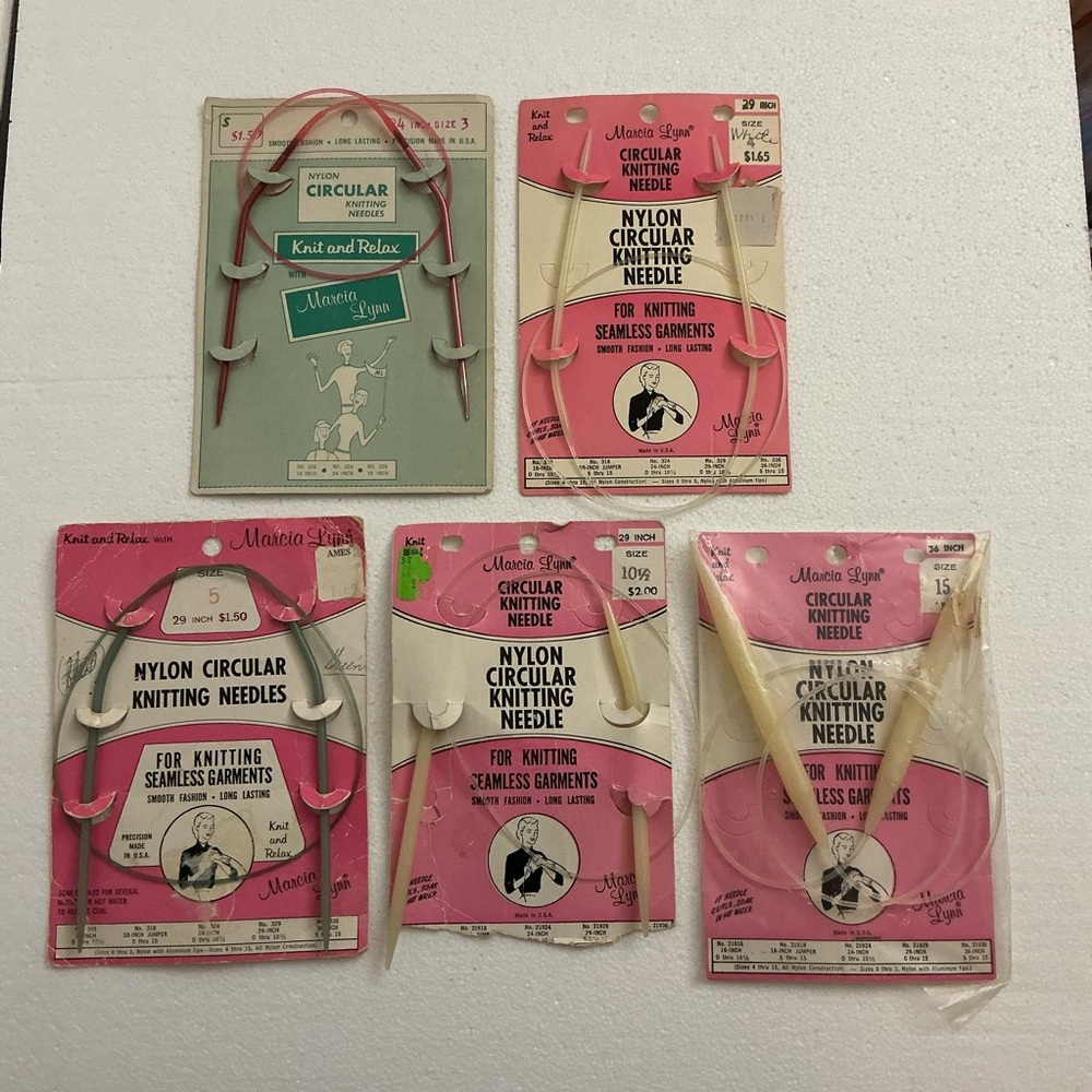 Vintage Nylon Circular Knitting Needles Marcia Lynn